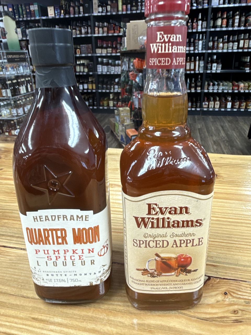 Headframe Quarter Moon Pumpkin Spice Liqueur and Evan Williams Original Southern Spiced Apple